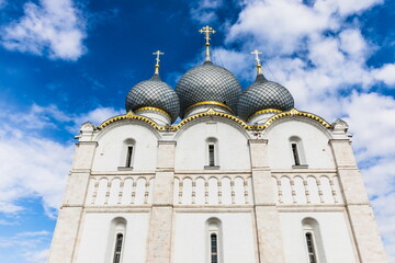 Wall Mural - view of the famous Rostov kremlin, Russia. One of the oldest in the country and a tourist center of the Golden Ring.