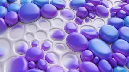 Wall Mural - sinking and rising smooth blue shapes over liquid background