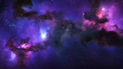 Wall Mural - purple outer space background in nebula
