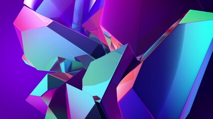 Wall Mural - 3-d spinning shapes, animated background