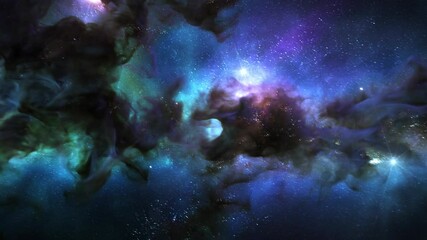 Wall Mural - shining nebula background, animated