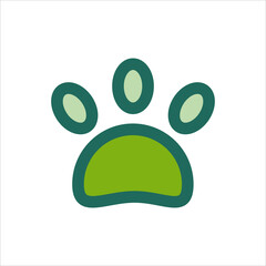 flat design pet paws icon.  vector icon concept.
