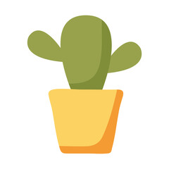 Sticker - cactu houseplant in pot ceramic isolated icon