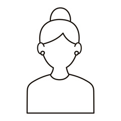 Poster - young woman female character icon