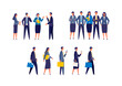 © SHIROKUMA-DESIGN - Businessman character design in different poses.