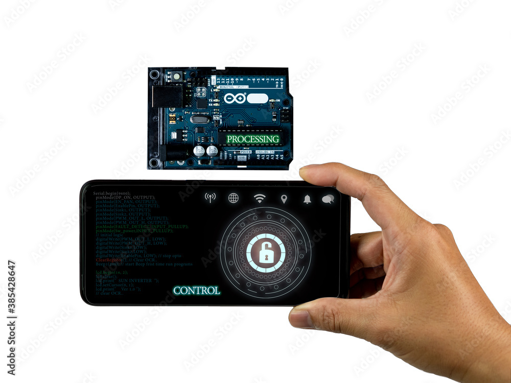 Infographic Design Arduino Arduino control broad element photo with infographic details Stock ...
