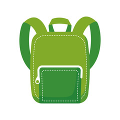 Poster - school bag equipment flat style icon