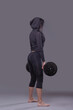 © zhagunov_a - young strong girl raises the barbell