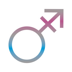 Sticker - male gender symbol of sexual orientation gradient style icon