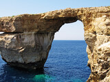 Fototapeta Natura - Malta cliffs that formed an arch of stone