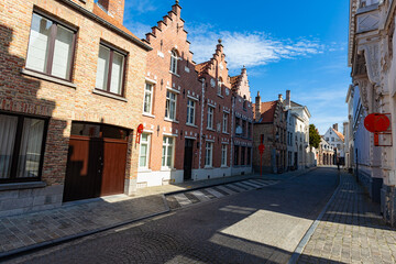 Wall Mural - Traditional medieval architecture in the old town of Bruges (Brugge), Belgium