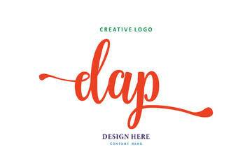 simple DAP lettering logo is easy to understand, simple and authoritative