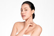 © kitthanes - Beautiful young asian woman with clean fresh skin on white background, Face care, Facial treatment, Cosmetology, beauty and spa, Asian women portrait