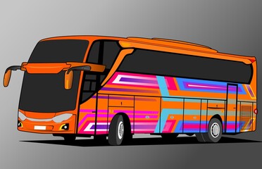 illustration of a livery bus
