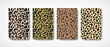 © Ketmut - Vector Trendy leopard skin pattern backgrounds set. Hand drawn wild animal cheetah spots abstract textured template for fashion print design, cover, flyer, app, wallpaper