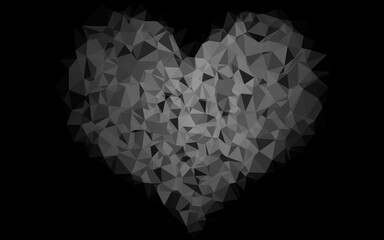 Dark Silver, Gray vector abstract polygonal layout.