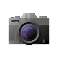 Sticker - photo camera device lens isolated detailed style