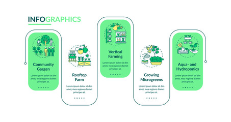 Wall Mural - urban farming vector infographic template. vertical farming presentation design elements. data visua