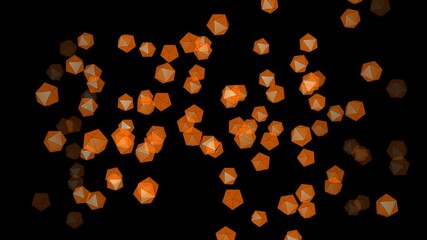 Wall Mural - Animation of particles in geometrical shape with several transitions in space trough time.