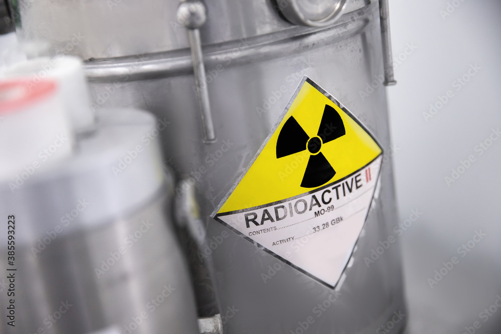 parent isotope of technetium Tc-99m, radionuclide used in nuclear medicine - obrazy, fototapety, plakaty 