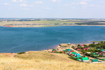 The village of Kupoyarovo, Davlekanovo district, located next to the largest lake in the Bashkortostan - the Aslykul lake