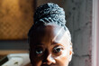 © Gerald Carter/Creative Flame - Portrait of Senior Black woman with grey hair looking at camera