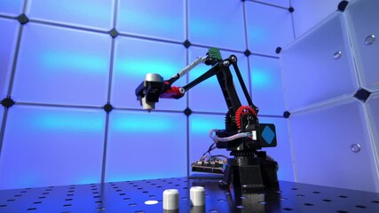 Wall Mural - DIY model of industrial robot arm