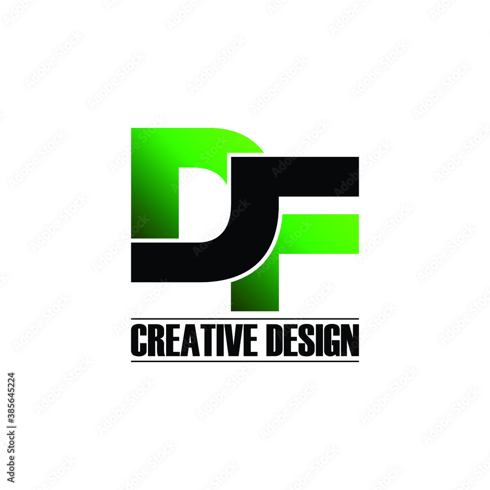 Letter DF simple logo design vector Stock Vector | Adobe Stock
