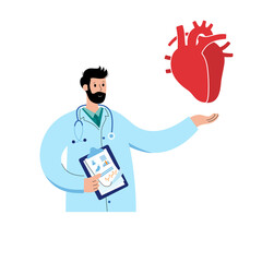 Sticker - Cardiology template concept