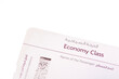 © Kitti bowornphatnon - Close up of economy class boarding pass English and Arabic langauge with empty space