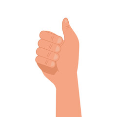 Sticker - like hand isolated design of People arm and finger theme Vector illustration