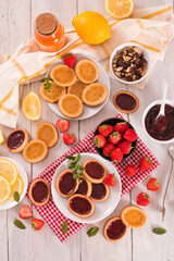 Wall Mural - Lemon and straberry tartlets. 