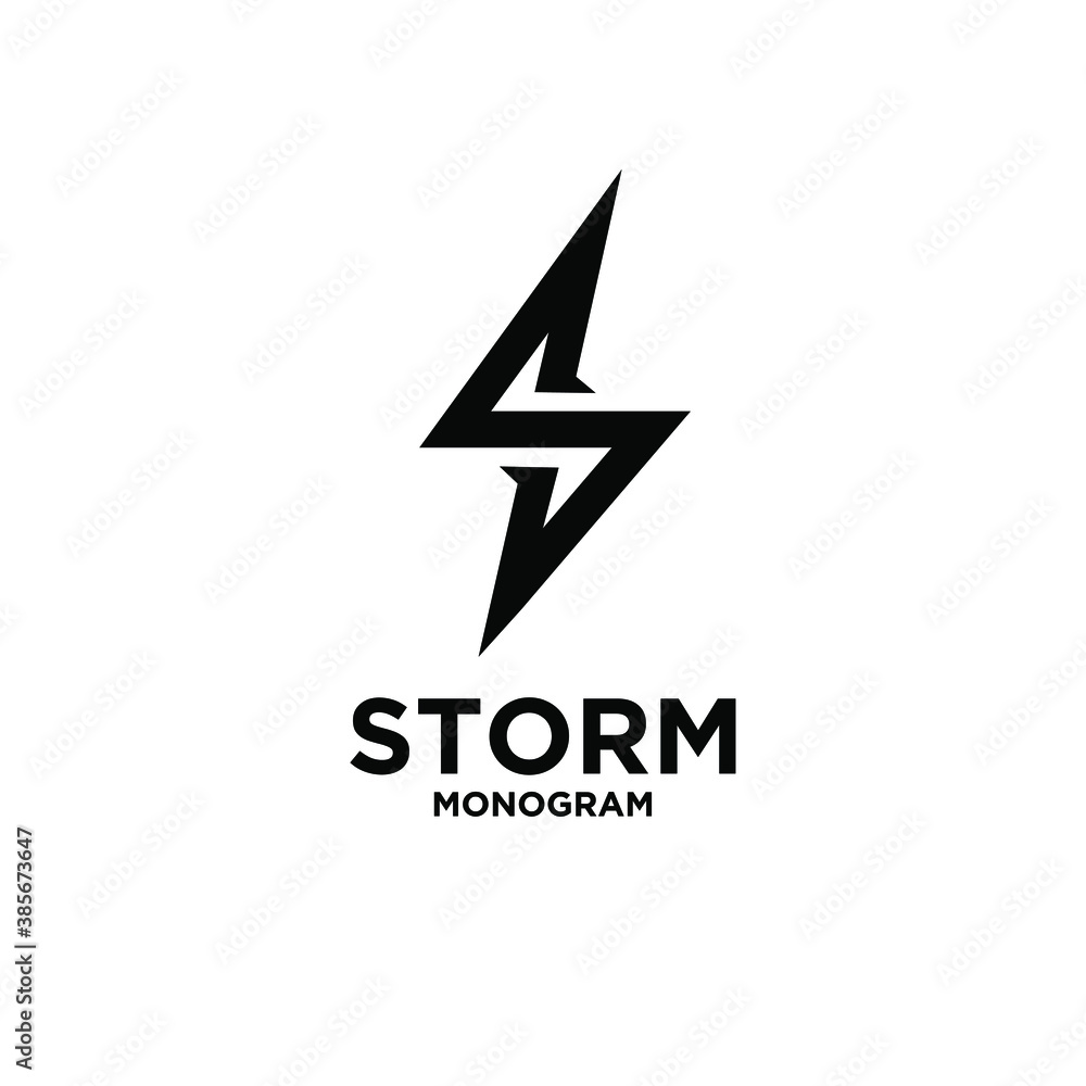 storm with initial s letter vector logo icon illustration design ...