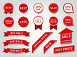 Sticker design of label, ribbon banner, banner web sticker illustration