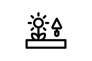 Hobbies Outline Icon - Gardening