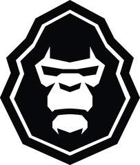 Edgy Geometric Design of Gorilla Head