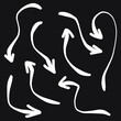 © Dzafa - Set of rough hand drawn, grunge, handmade elements arrows, waypoints EPS Vector