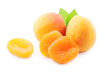Wall Mural - Sweet apricots fruits with dried apricots