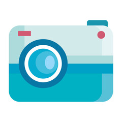 Sticker - Camera device design, Gadget technology and photography theme Vector illustration