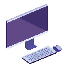 computer 3d design, Digital technology communication theme Vector illustration