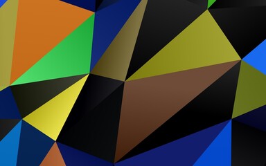 Light Multicolor, Rainbow vector shining triangular template.