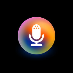 Wall Mural - Mic - App Button