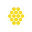 © Віталій Баріда - Honeycomb yellow icon set. Sweet food vector isolated on the white background