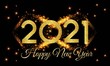 2021 Happy New Year Golden Number with Golden Light Background illustration - Happy New Year 2021 Golden Number on Golden Light Effect Background - New Year 2021 Luxury Text Design Vector eps 10