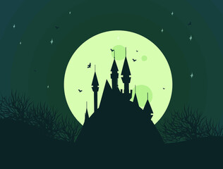 Halloween theme background design in October