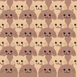 A simple pattern with brown cats