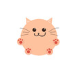 A cute cat character clipart isolated on the white background