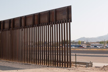 The Border Wall That Is Being Constructed Along The US Mexican Border In El Paso, Texas  