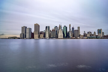 Canvas Print - new york city skyline on a cloudy day