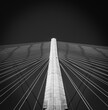 Pont de Normandie en noir et blanc
